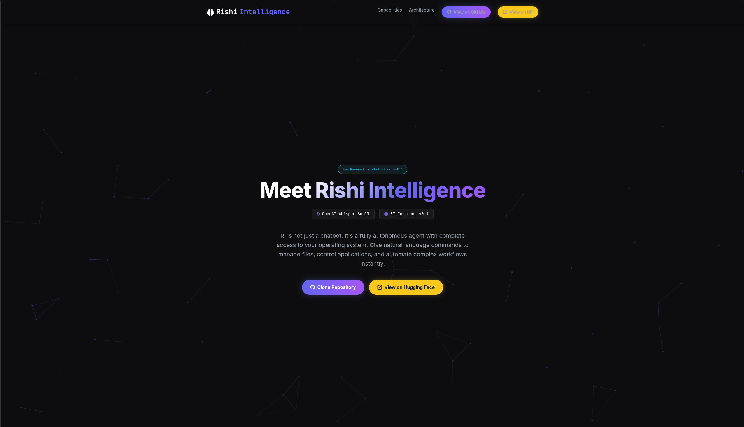Rishi Intelligence Agentic AI powered by the custom RI-Instruct v0.2 model